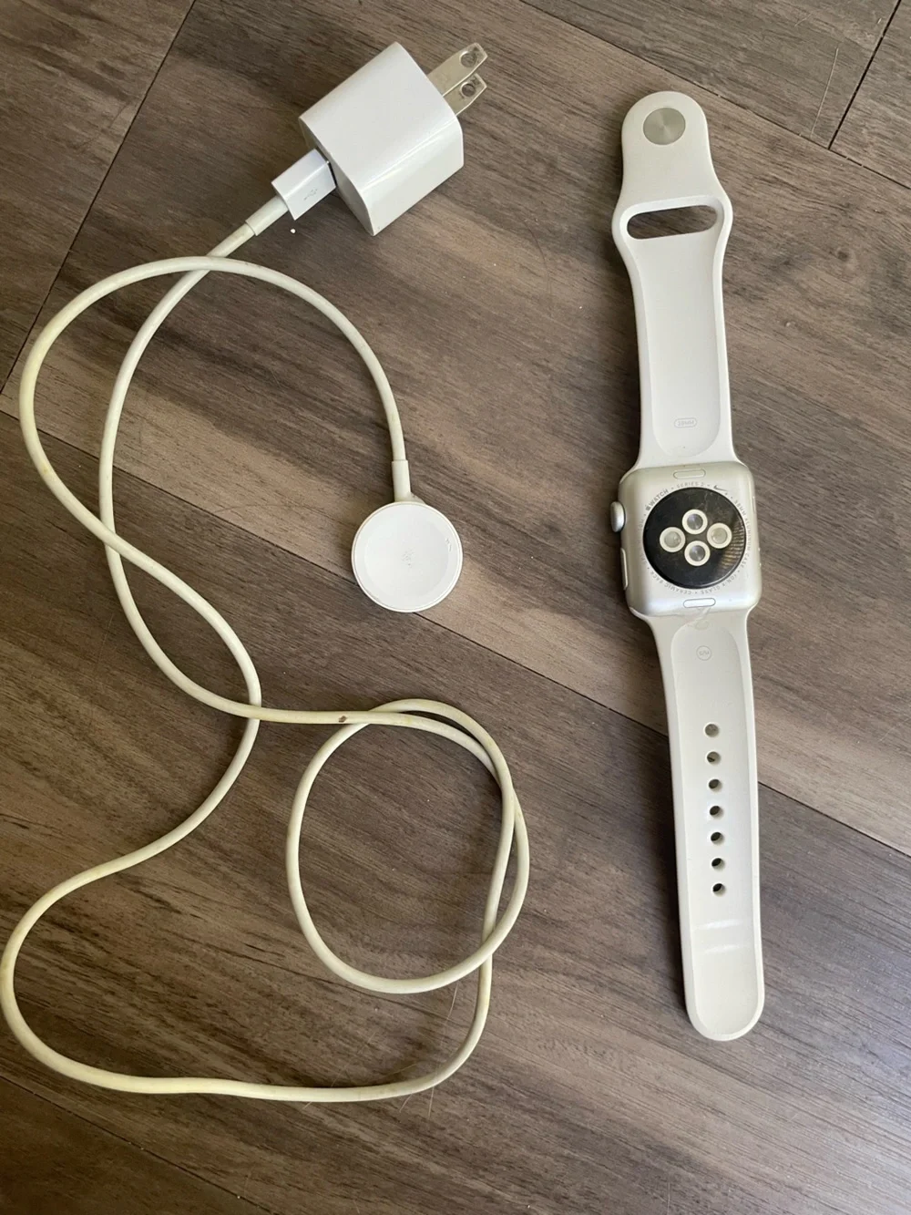 Apple Silver Smartwatch with White Sport Band
